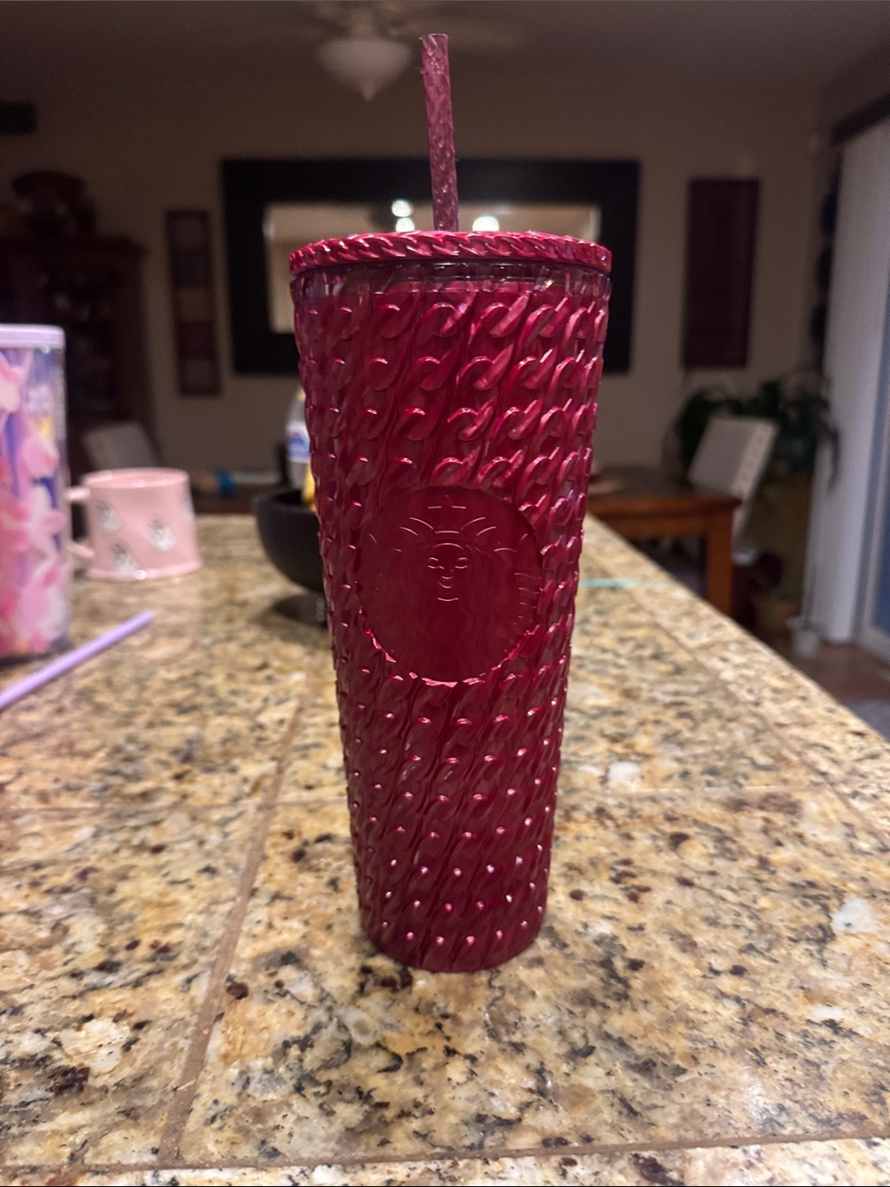 Starbucks Textured Tumbler - Berry Red